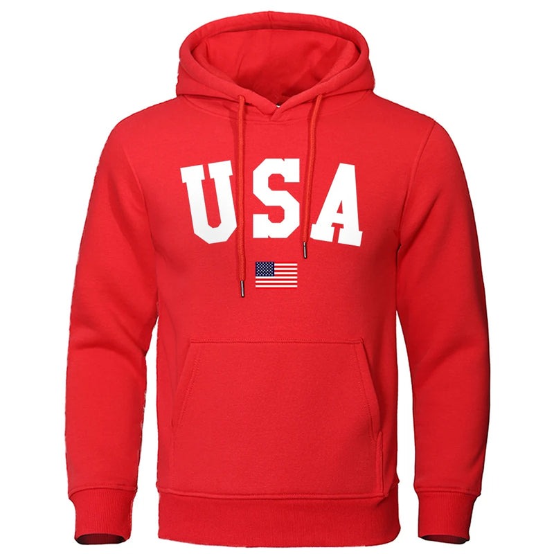 USA Hoodie/Sweatshirt for Men and Women, Anti-Wrinkle, Long Sleeves with Pockets, Pullovers-Shirts & tops-SWEET T 52