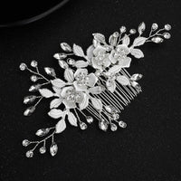 Silver/Gold/Pearl/Rhinestone Hair Accessories, Crystal Bridal Headdress/Hair Combs for Women & Girls-hair accessories-SWEET T 52