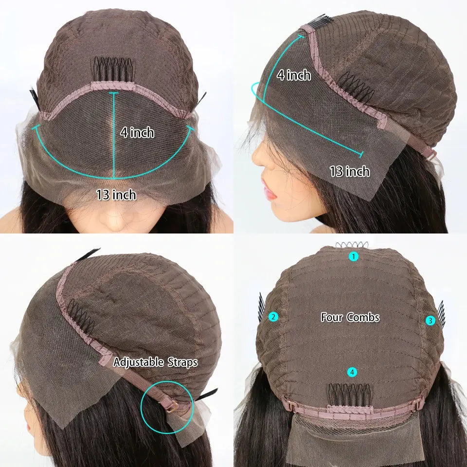 Short Bob - Curly Pixie Cut 13x4 Lace Front Human Hair Wigs with Kinky Hairline for Women - SWEET T 52