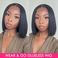 200% Highlight Bob Wig 13x4 Lace Front Wig P4/27 Colored Human Hair Wigs Honey Brown 13x6 Straight Lace Frontal 100%  Remy Wigs Sweet T 52