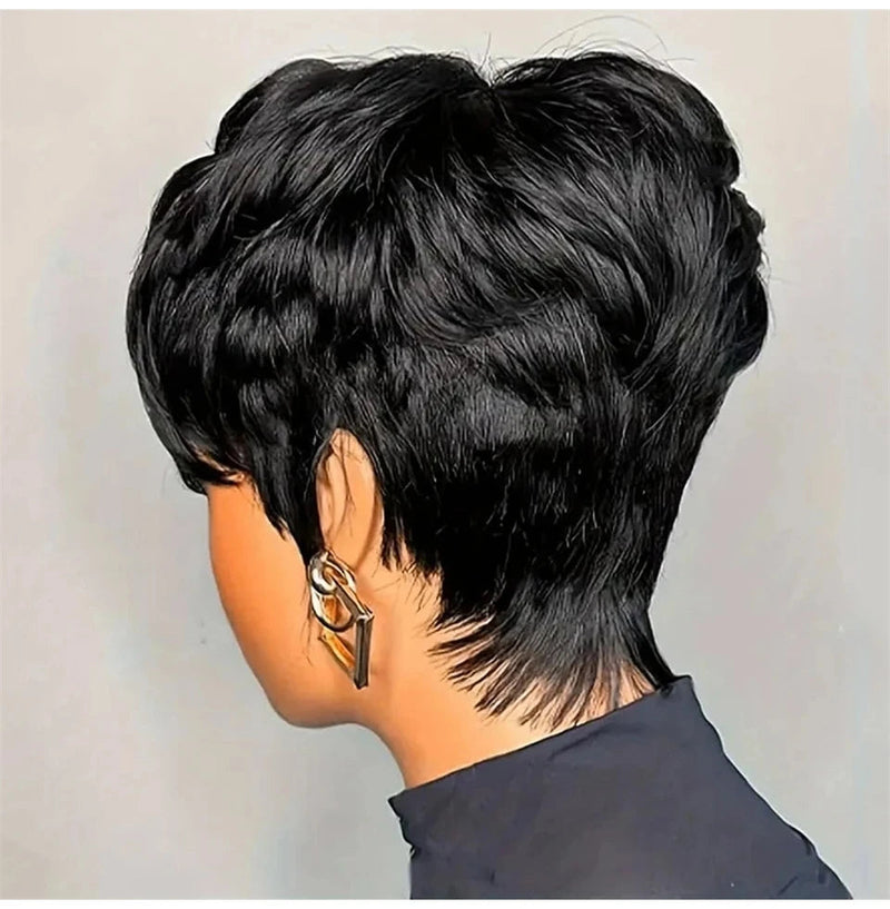 Blonde Ombre Human Hair Wig, 1b27#. Short Pixie Wigs, Human Hair. Short Pixie Cut Duby Wigs, Full Machine Wigs for Women Sweet T 52