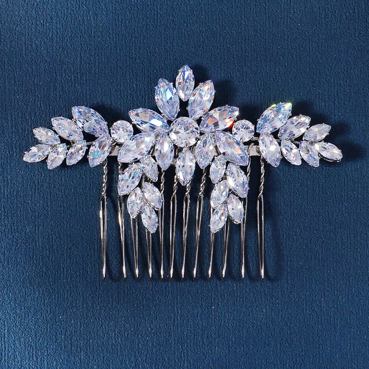 Bridal Hair Comb Fashion, Crystal Zirconia Wedding/Bride Side Clip Hair Comb. Luxury Hair Jewelry for Women