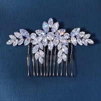 Bridal Hair Comb Fashion, Crystal Zirconia Wedding/Bride Side Clip Hair Comb. Luxury Hair Jewelry for Women