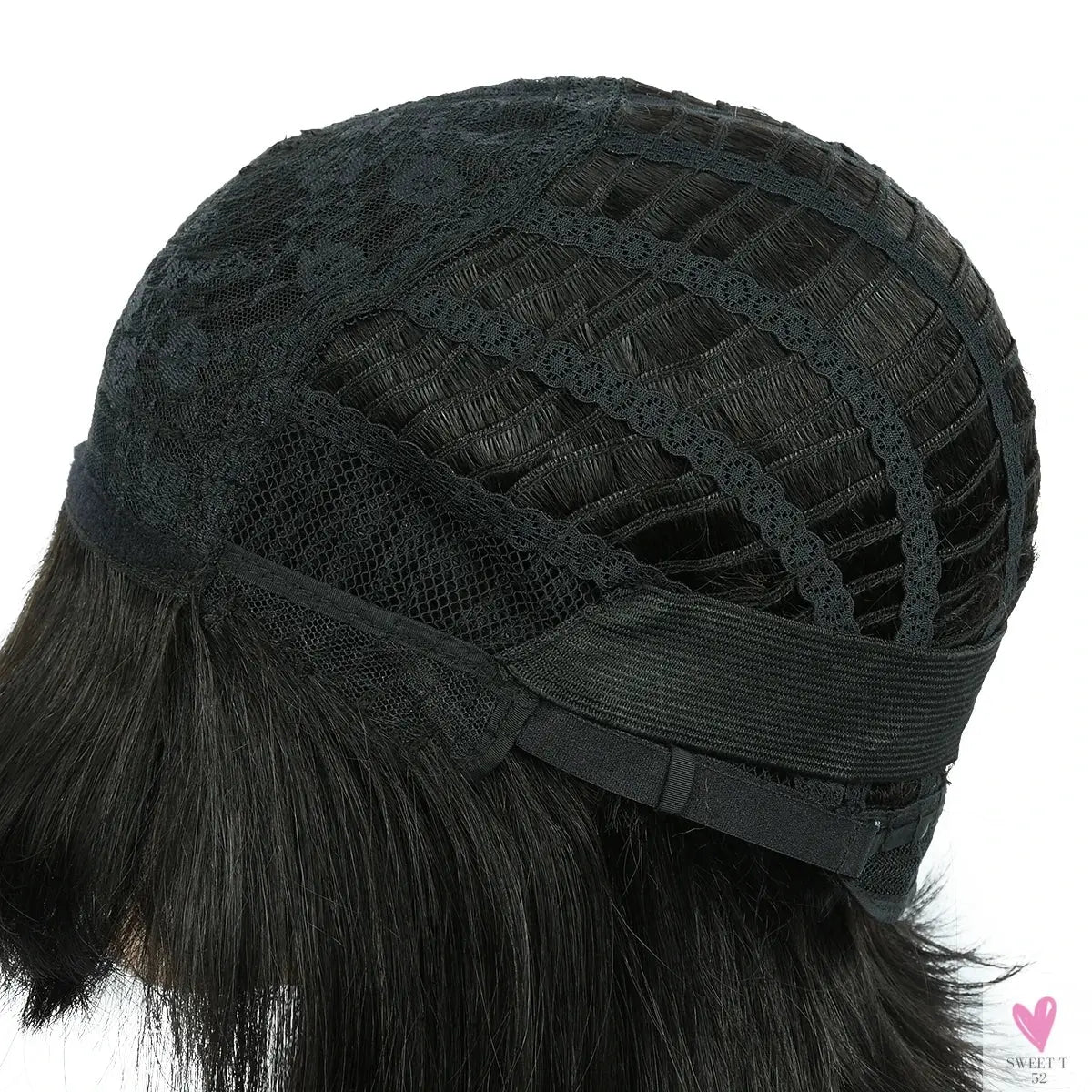 Salt & Pepper/Gray BOB Wigs, Short Human Hair, Full Machine Made Wigs for Women. Straight BOB with Bangs. Sweet T 52