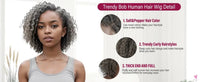 Salt & Pepper Wigs - Human Hair HD Grey Lace Front Human Hair Pre-Plucked Hairline, Deep Curly Bob Wigs Sweet T 52