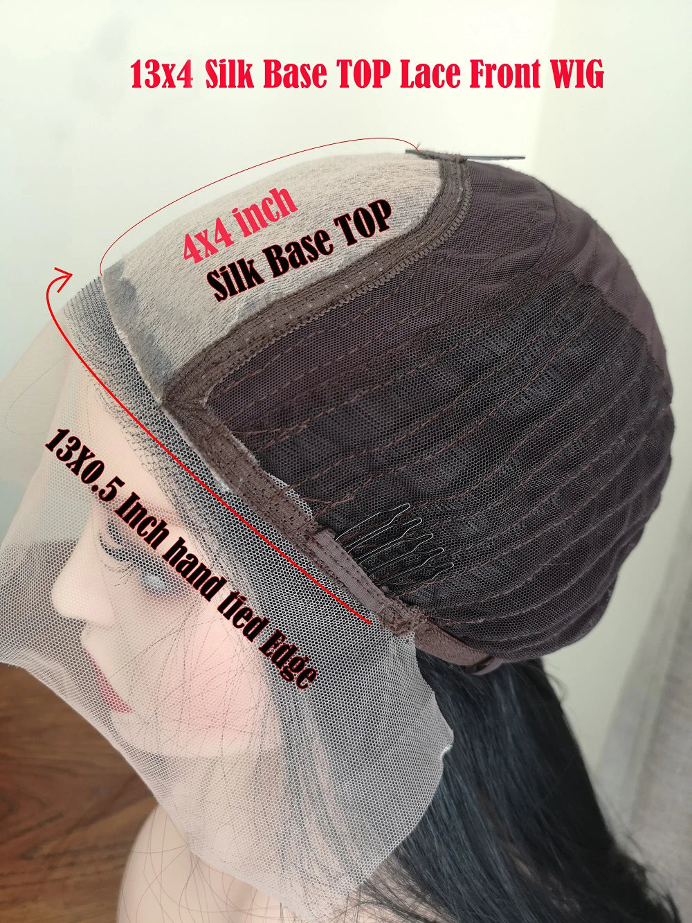 Highlight Brown Silk Base Wig Human Hair Glueless Human Hair Wigs With Brown Roots 200 Density Lace Front Wigs Short Bob Wigs Sweet T 52