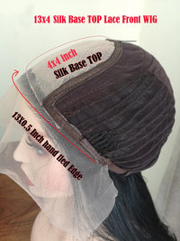 Highlight Brown Silk Base Wig Human Hair Glueless Human Hair Wigs With Brown Roots 200 Density Lace Front Wigs Short Bob Wigs Sweet T 52