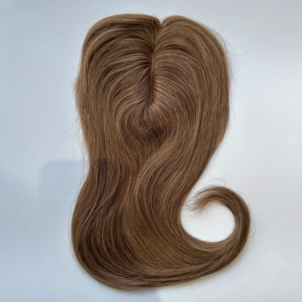 Clip-In Real Human Hair Toppers -  Women's Hair Topper Hairpieces, Brown Hair Toppers/Toupees for Women, Clip-in Hair Extensions