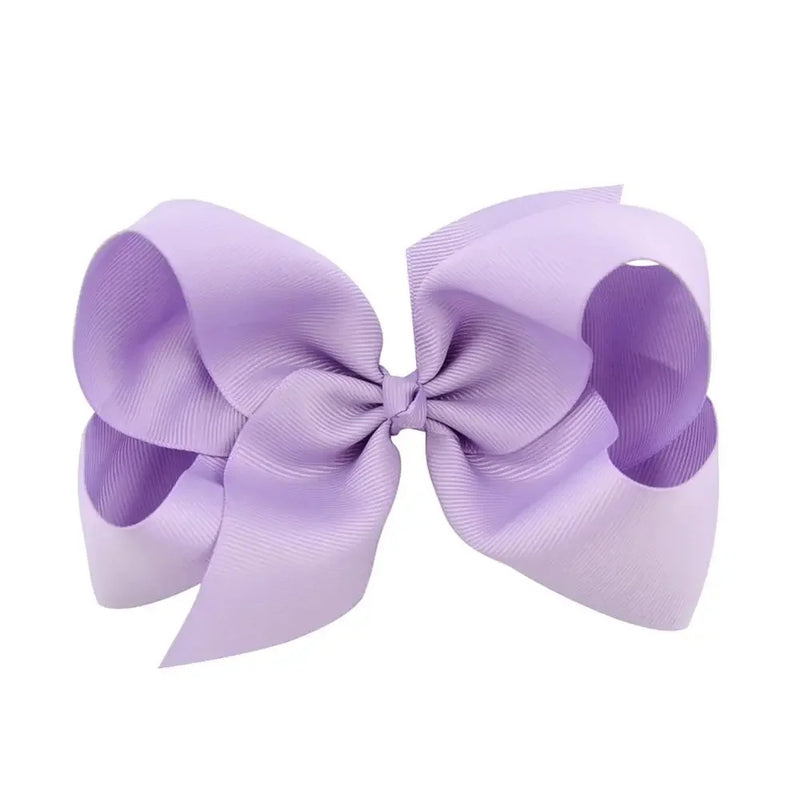 6 Inch Big Grosgrain Ribbon, Solid Color, Hair Bows with Clips. Boutique Headwear Accessories  for Kids