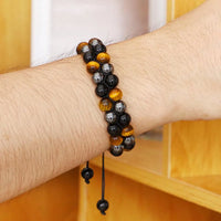 8 mm Natural Stone Beaded Bracelet