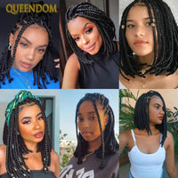 Full Lace Wigs for Black Women Short Bob Braided Wigs Knotless Box Braids 360 Lace Front Wigs Cornrow Synthetic Wigs 12 Inch Sweet T 52