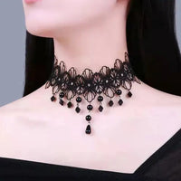 Velvet Fashion Choker Necklace for Women & Girls - Vintage Lace Necklace with Pendants-necklace-SWEET T 52