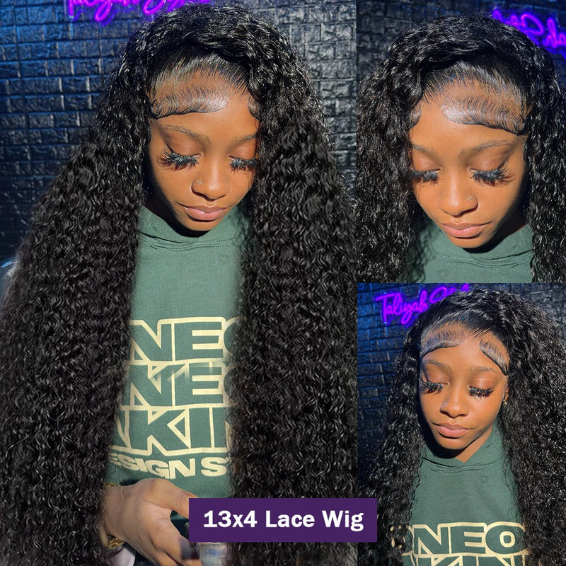 200 Density 13X6 Hd Lace Frontal Wigs, 8 to 32 Inches, 13x4 Curly Lace Frontal Human Hair Wigs, Deep Water Wave for Women & Girls