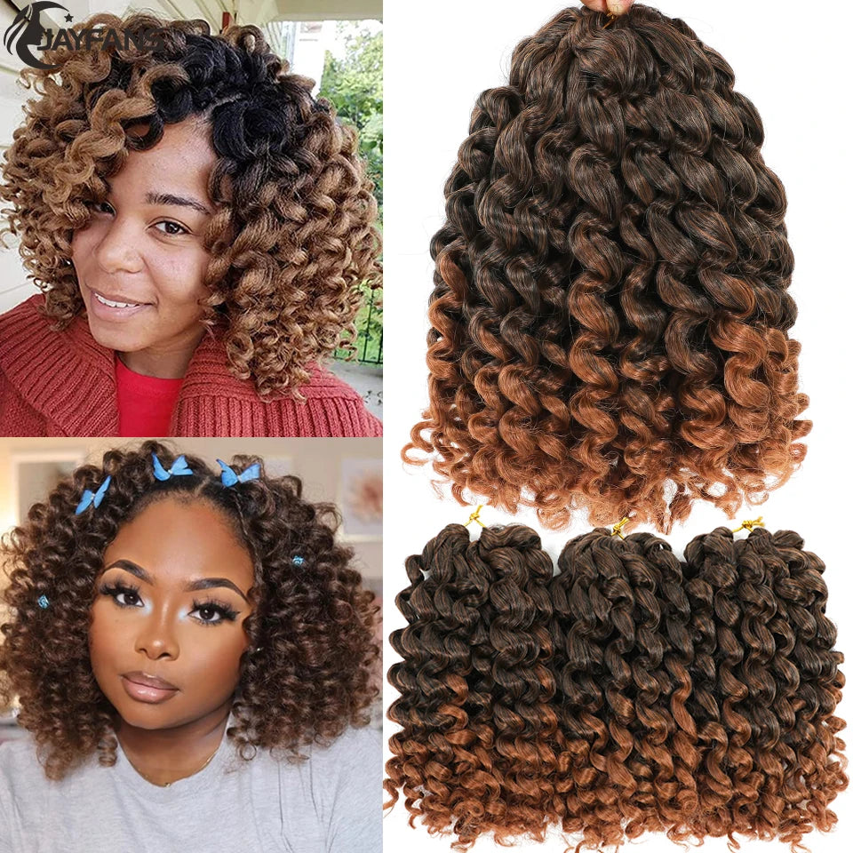 Ombre Jumpy Wand Curl Crochet Hair T 27 30 350 613 Purple Grey 14 Colors 20 Roots Jamaican Twist Synthetic Braid Hair For Women Sweet T 52