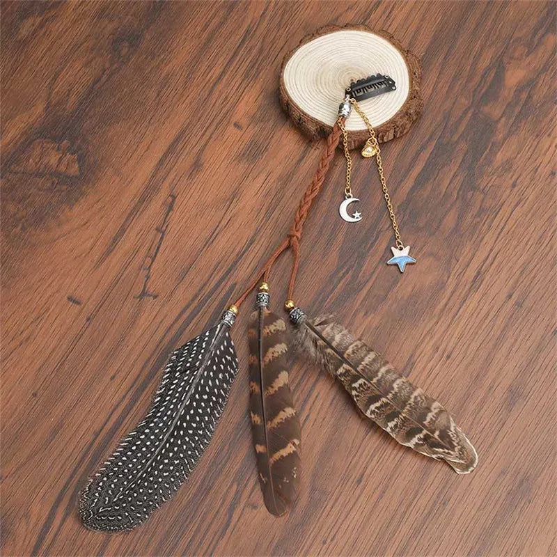 Tassel Feather Hair Combs/Hairpins for Women/Men (Unisex), Colorful Headdress/Hairwear/Hair Clip