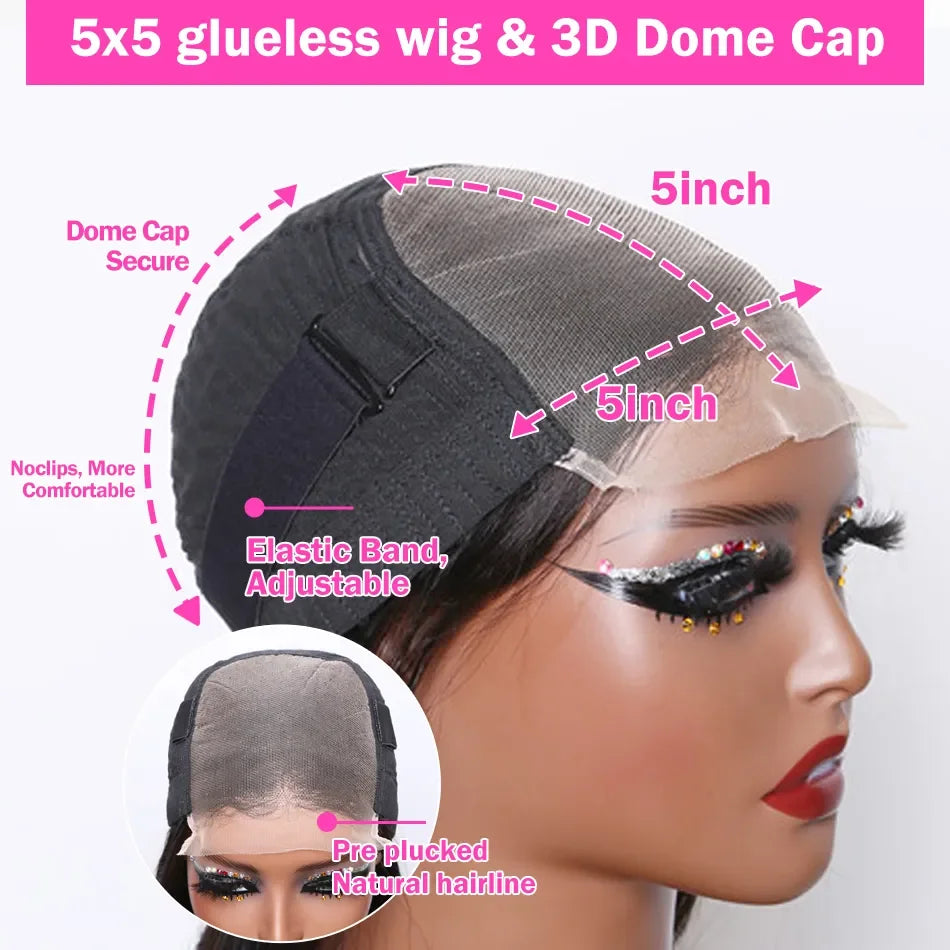 Glueless 5x5 Lace Bob Wig Salt Pepper Braided Hairstyles Wigs Micro Senegalese Twists Wig Human Hair Wigs For Black Women Sweet T 52