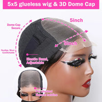 Glueless 5x5 Lace Bob Wig Salt Pepper Braided Hairstyles Wigs Micro Senegalese Twists Wig Human Hair Wigs For Black Women Sweet T 52