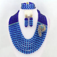 African Beads Jewelry Set Nigerian Wedding African Beads Jewelry Set Crystal African Jewelry Sets  ABJ176