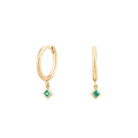 Gold Color Cute Water Drop Earrings For Women & Girls - Zircon Piercing Huggies/Hoop Dangle Earrings-earrings-SWEET T 52