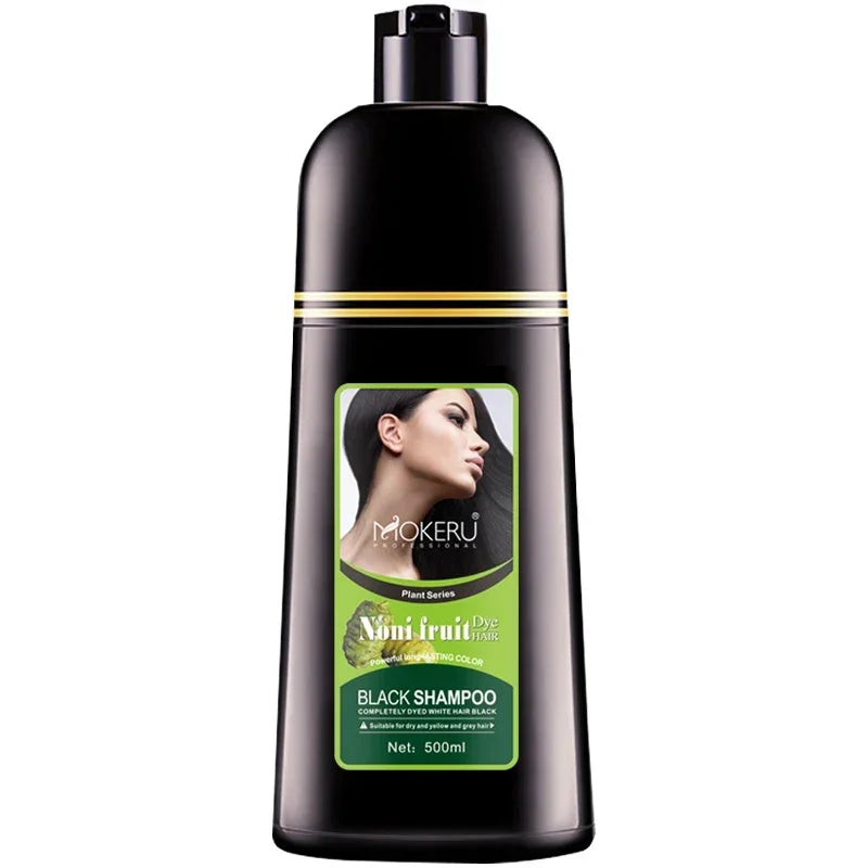 Organic Natural Fast color Hair Dye, Noni Plant Essence Hair Shampoo to Cover Gray/White Hair