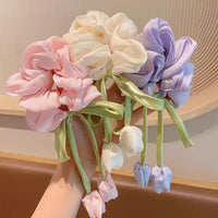 Tulip Ribbon Scrunchies, 3 Pack