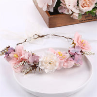Simulated Flower Wreath/Crown/Festival Headband Hair Accessories for Women & Girls. Headdress/Garland/Wedding Headwear