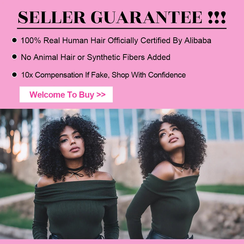 VSHOW 3 IN 1 Half Wig Wear and Go Kinky curly Highlight Ombre Brown Human Hair Pre-Styled Wig Invisible Hairline with Drawsting SWEET T 52