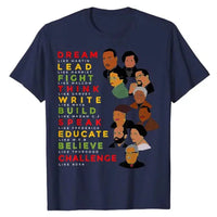 Dream Like Martin/Lead Like Harriet Black Pride T-Shirts, Short Sleeves in Many Colors-Shirts & tops-SWEET T 52