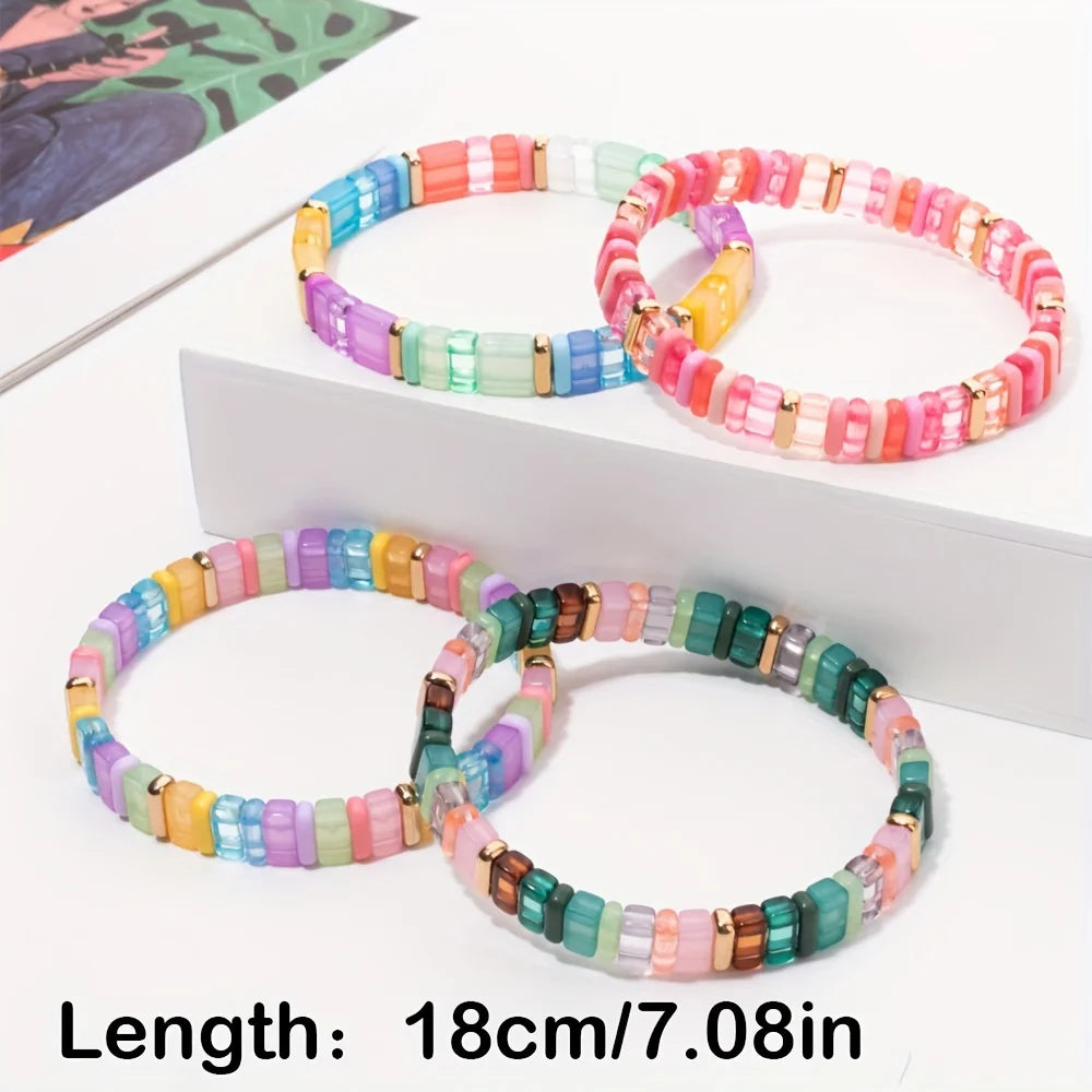 Acrylic Bead Stretch Bracelet