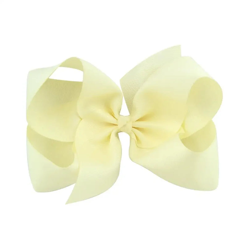 6 Inch Big Grosgrain Ribbon, Solid Color, Hair Bows with Clips. Boutique Headwear Accessories  for Kids