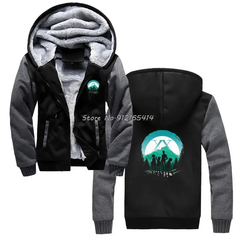 Men's Oversized Hoodie for Winter. Thick, Warm, Zippered Jacket. Bomber Style, Streetwear Hoodie-Coats & Jackets-SWEET T 52