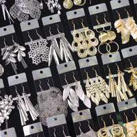 10 Pair/Lot Fashion Shiny Trendy Geometric Pendant Hook Earrings for Women. Star/Heart/Mixed Styles Dangle Jewelry