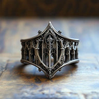 Men's Openwork Gothic Band Ring