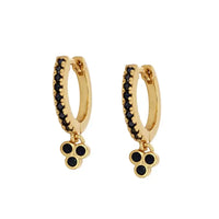 Gold Color Cute Water Drop Earrings For Women & Girls - Zircon Piercing Huggies/Hoop Dangle Earrings-earrings-SWEET T 52