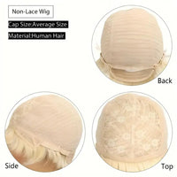 Blond Pixie Cut Wig  - Human Hair Wig for Women. 613 Bob Wig, Short, with Bangs, Straight - Full Machine Made Wig