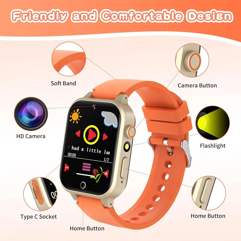 Kids Games Smart Watch for Age 5-12, Kids Gifts with 26 Games, Fun Photo Taking, Music Player