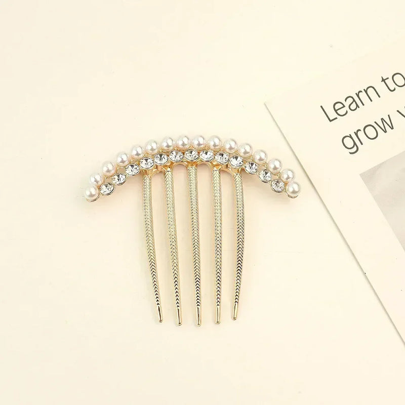 Women's Pearl Crystal Hair Combs, Rhinestone Decorative Hair Clips/Headwear, Jewelry Gifts