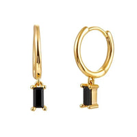 Gold Color Cute Water Drop Earrings For Women & Girls - Zircon Piercing Huggies/Hoop Dangle Earrings-earrings-SWEET T 52