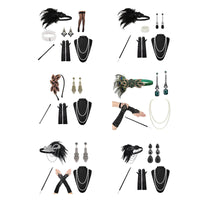 1set 1920's Cosplay Flapper Halloween Charleston Costume 1920s Gatsby Accessories Black Headpiece Great Gatsby Feather Headband Sweet T 52