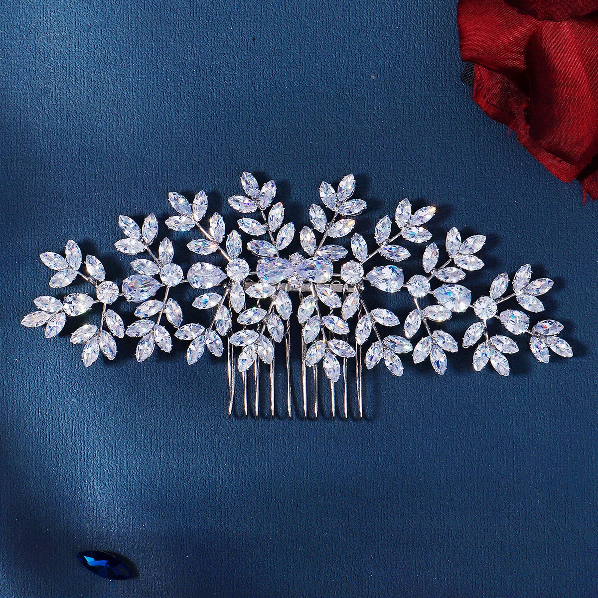 Bridal Hair Comb Fashion, Crystal Zirconia Wedding/Bride Side Clip Hair Comb. Luxury Hair Jewelry for Women