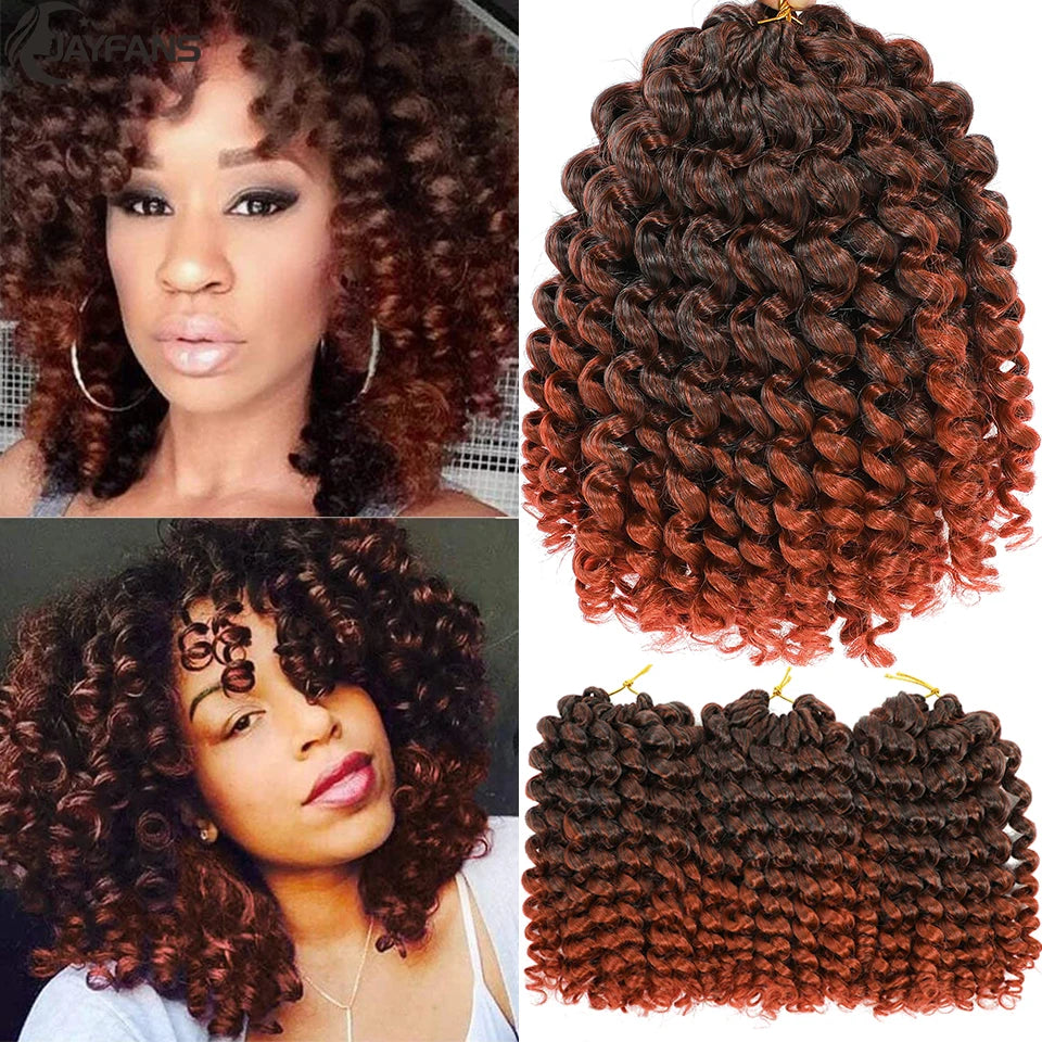 Ombre Jumpy Wand Curl Crochet Hair T 27 30 350 613 Purple Grey 14 Colors 20 Roots Jamaican Twist Synthetic Braid Hair For Women Sweet T 52