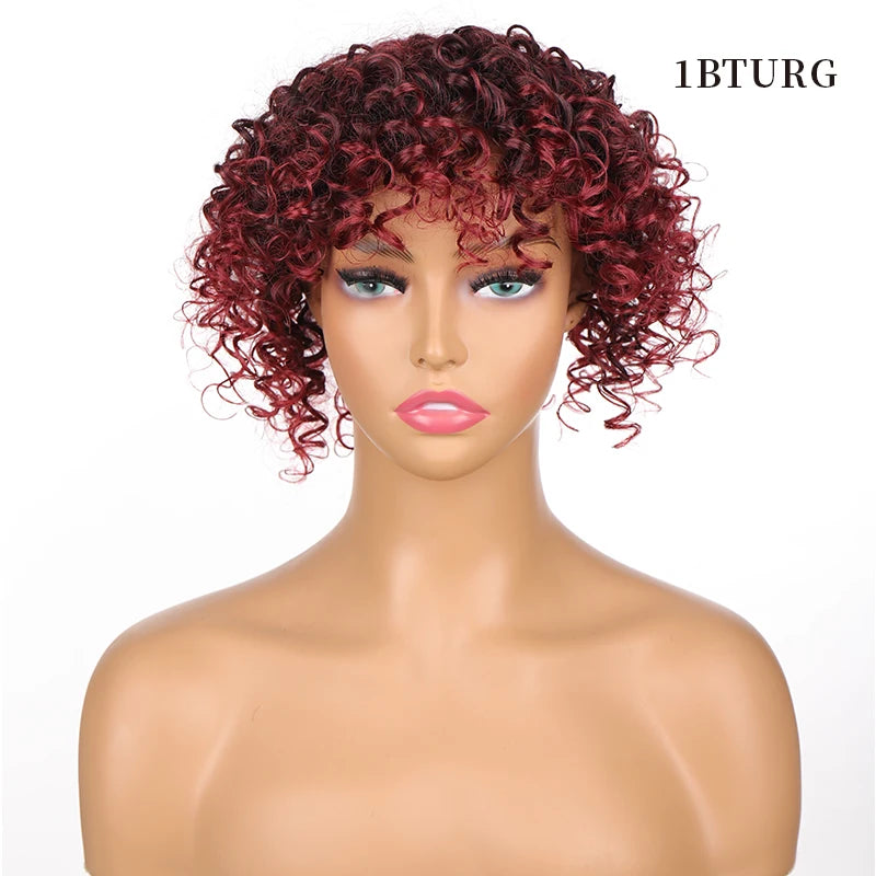 Short Synthetic Wigs for Women - Curly Topper for Women. 3 Clips, Short Toupee Hairpieces to Cover Thin Hair