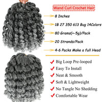 Ombre Jumpy Wand Curl Crochet Hair T 27 30 350 613 Purple Grey 14 Colors 20 Roots Jamaican Twist Synthetic Braid Hair For Women Sweet T 52