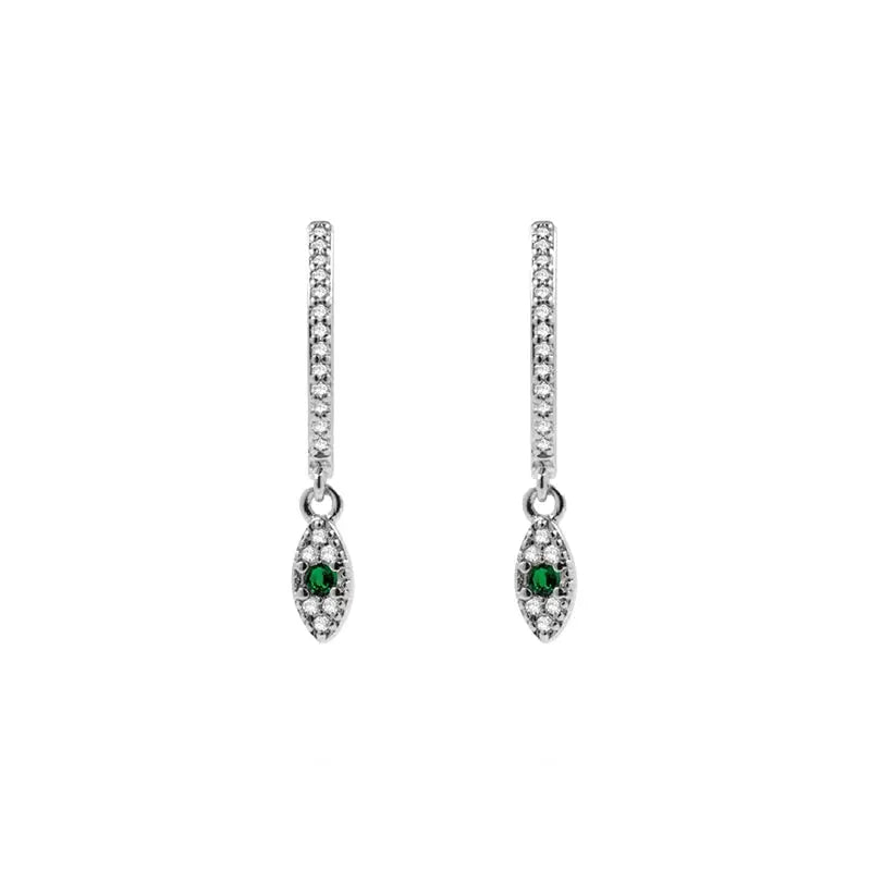 Gold Color Cute Water Drop Earrings For Women & Girls - Zircon Piercing Huggies/Hoop Dangle Earrings-earrings-SWEET T 52