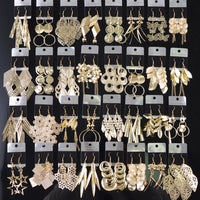 10 Pair/Lot Fashion Shiny Trendy Geometric Pendant Hook Earrings for Women. Star/Heart/Mixed Styles Dangle Jewelry