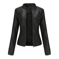Women's Faux Leather Zip Jacket