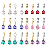 Gold Color Cute Water Drop Earrings For Women & Girls - Zircon Piercing Huggies/Hoop Dangle Earrings-earrings-SWEET T 52