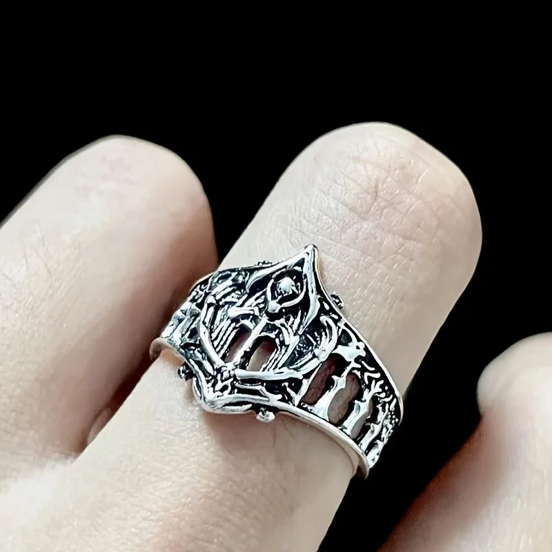 Men's Openwork Gothic Band Ring