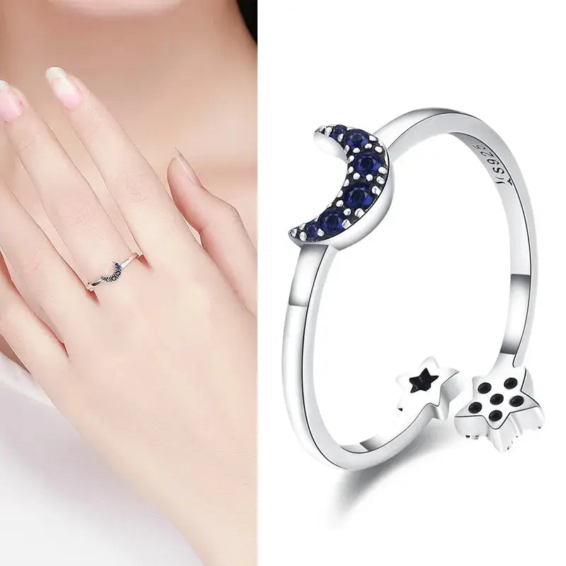 925 Sterling Silver Open Adjustable Rings for Women & Girls. Wedding, Engagement, Anniversary or Gift Rings-ring-SWEET T 52