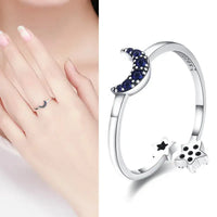 925 Sterling Silver Open Adjustable Rings for Women & Girls. Wedding, Engagement, Anniversary or Gift Rings-ring-SWEET T 52